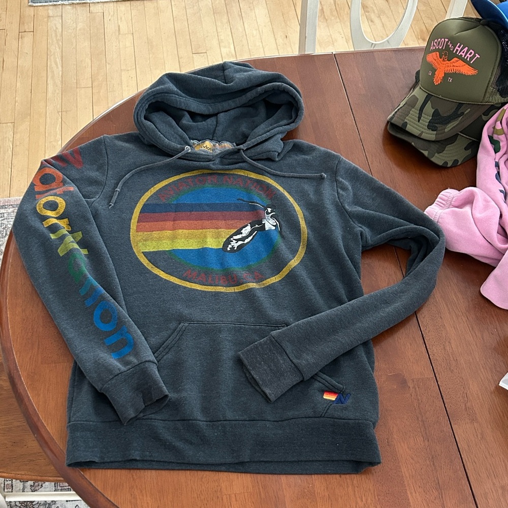 Aviator nation hoodie medium blue navy